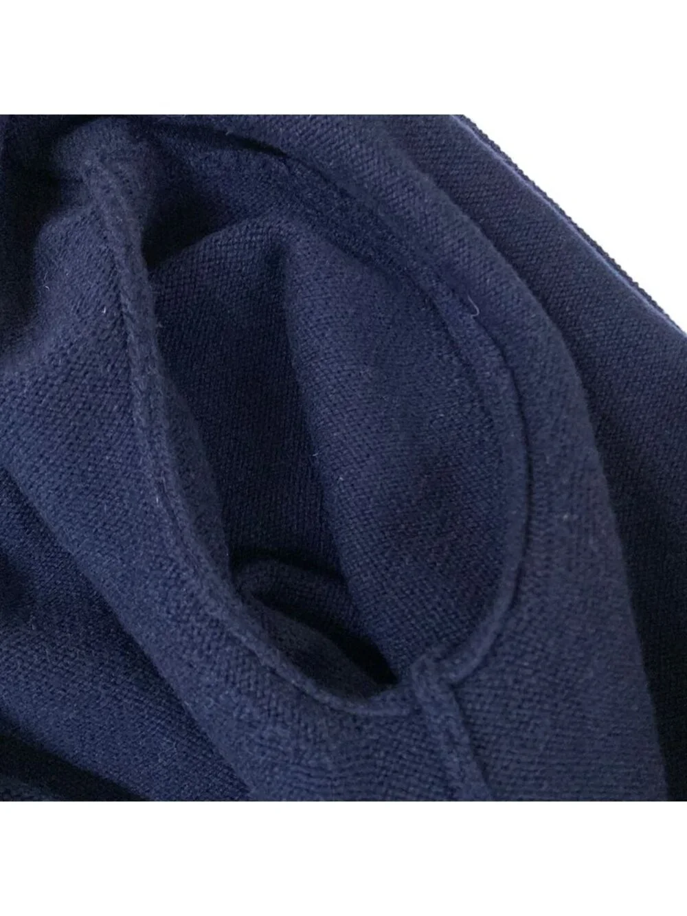 Chanel Cardigan 36 S Navy Light Gray Silver Button Cashmere